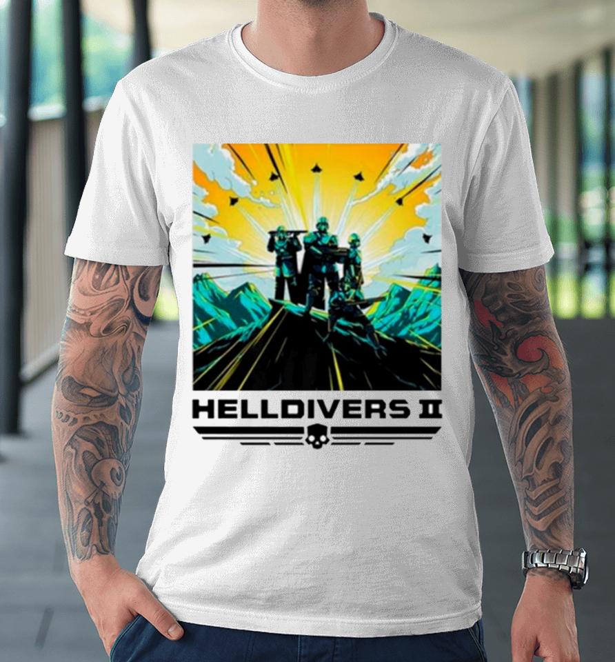 Helldivers Ii Colorful Sony Playstation Video Game Premium T-Shirt