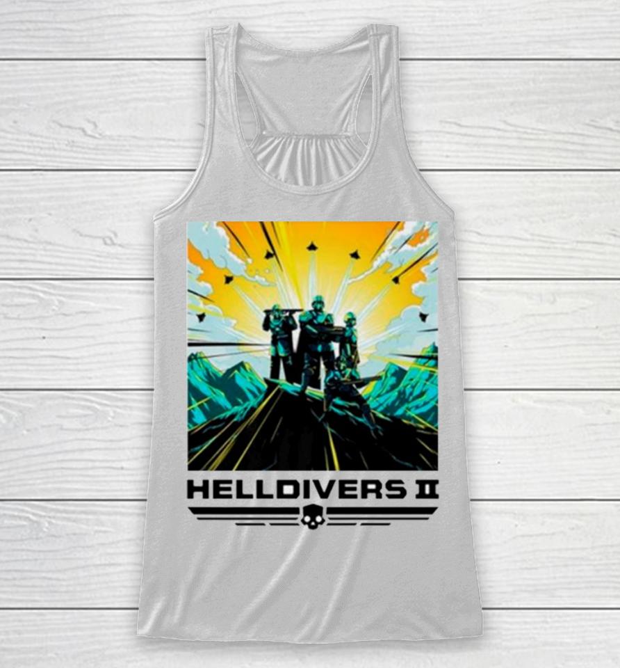 Helldivers Ii Colorful Sony Playstation Video Game Racerback Tank