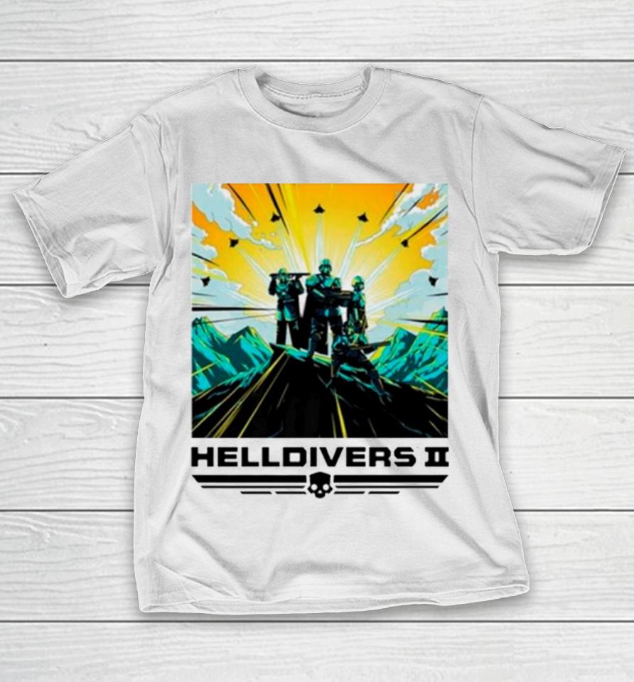Helldivers Ii Colorful Sony Playstation Video Game T-Shirt
