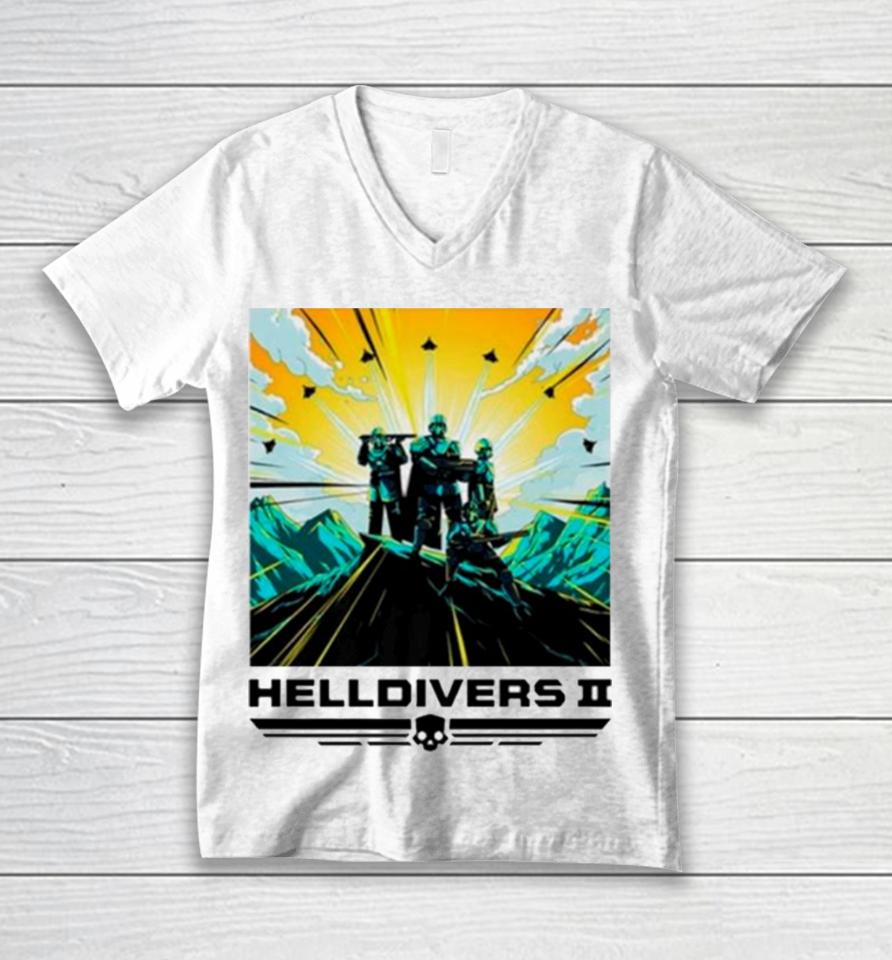 Helldivers Ii Colorful Sony Playstation Video Game Unisex V-Neck T-Shirt