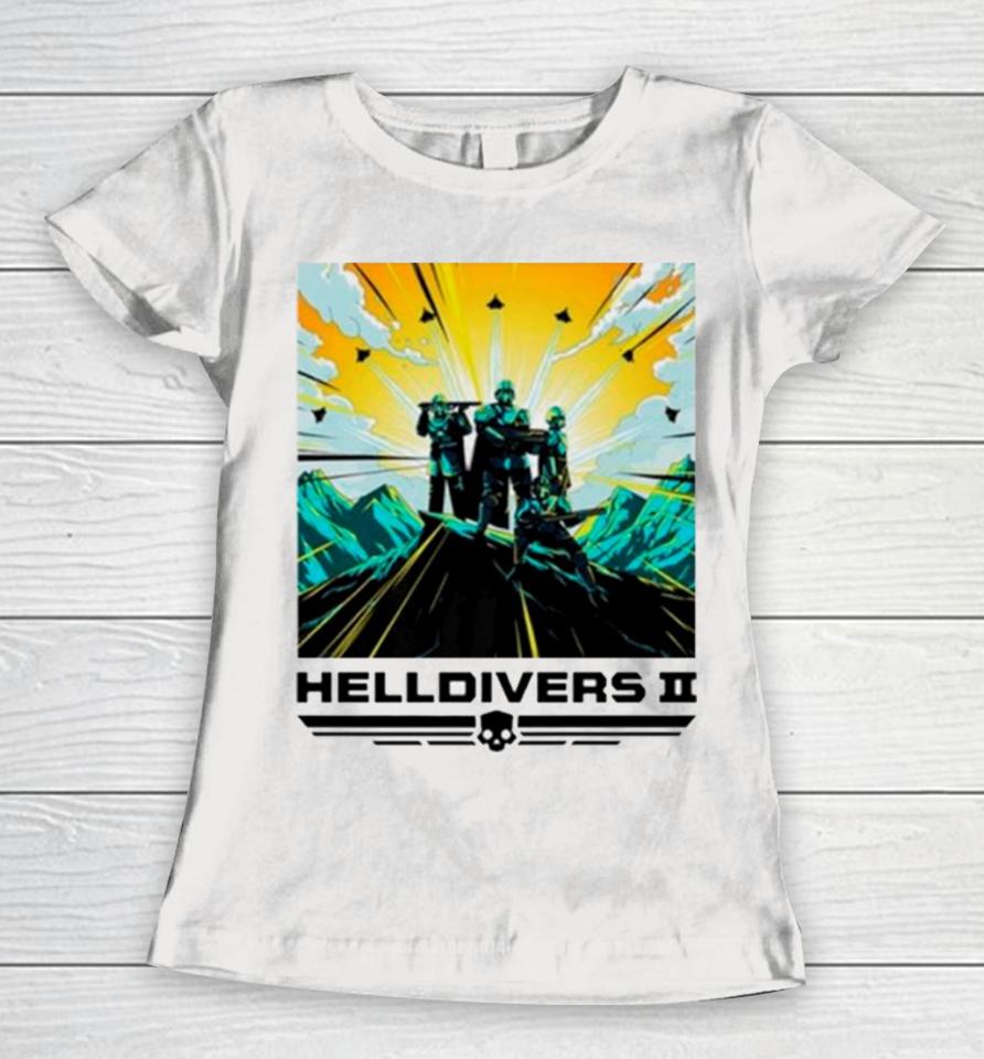 Helldivers Ii Colorful Sony Playstation Video Game Women T-Shirt