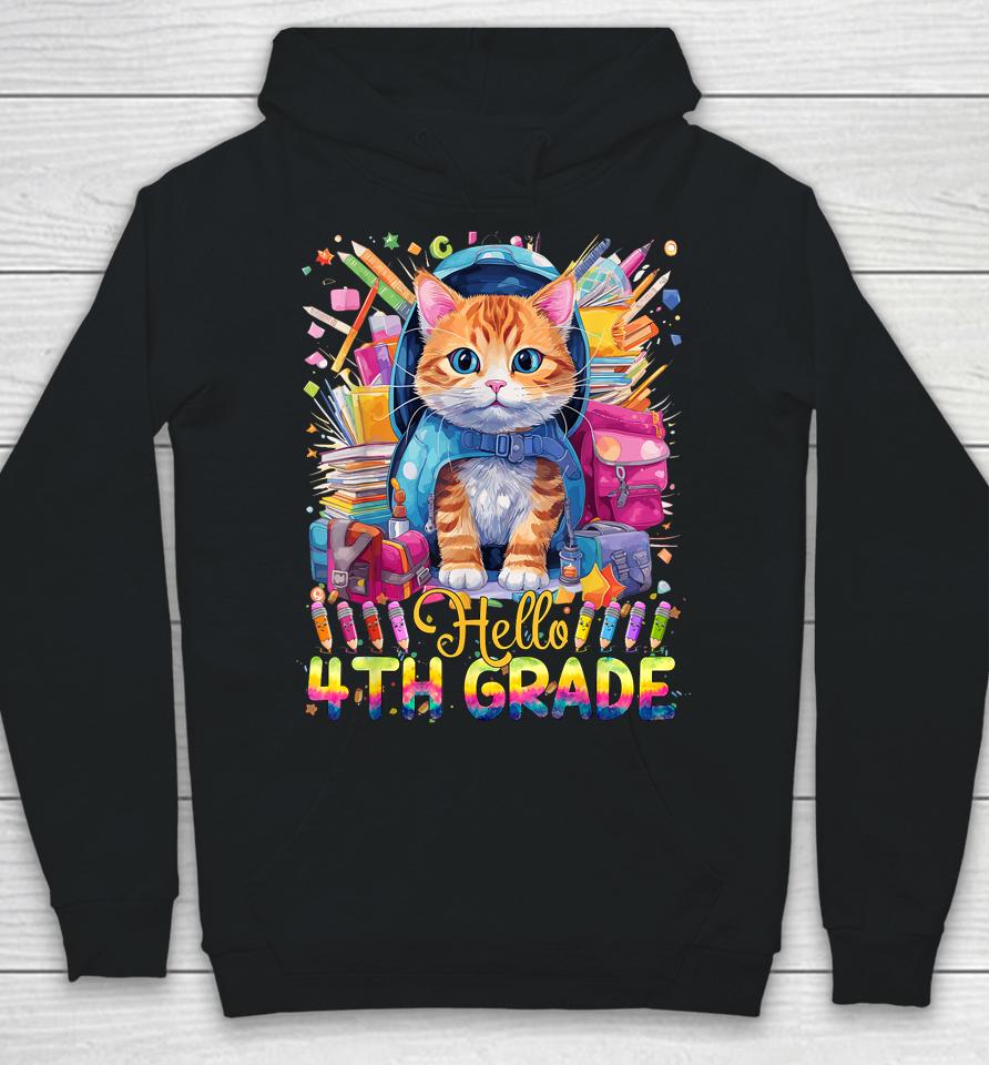 Hello 4Th Grade Back To School First Day Fourth Grade Vibes Hoodie