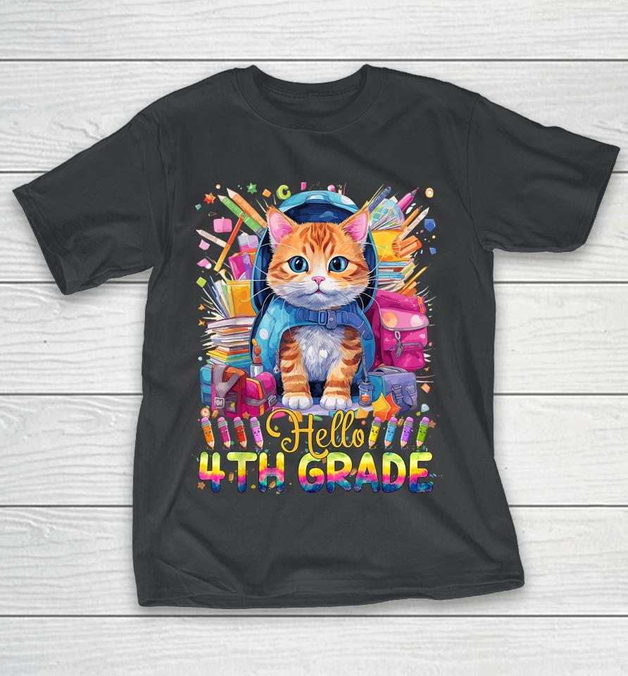 Hello 4Th Grade Back To School First Day Fourth Grade Vibes T-Shirt
