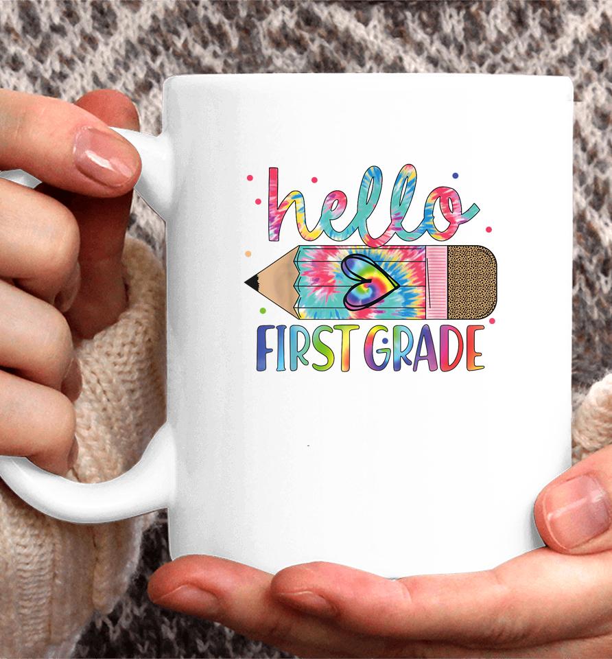 Hello First 1St Grade Back To School Teachers Kids Girls Coffee Mug