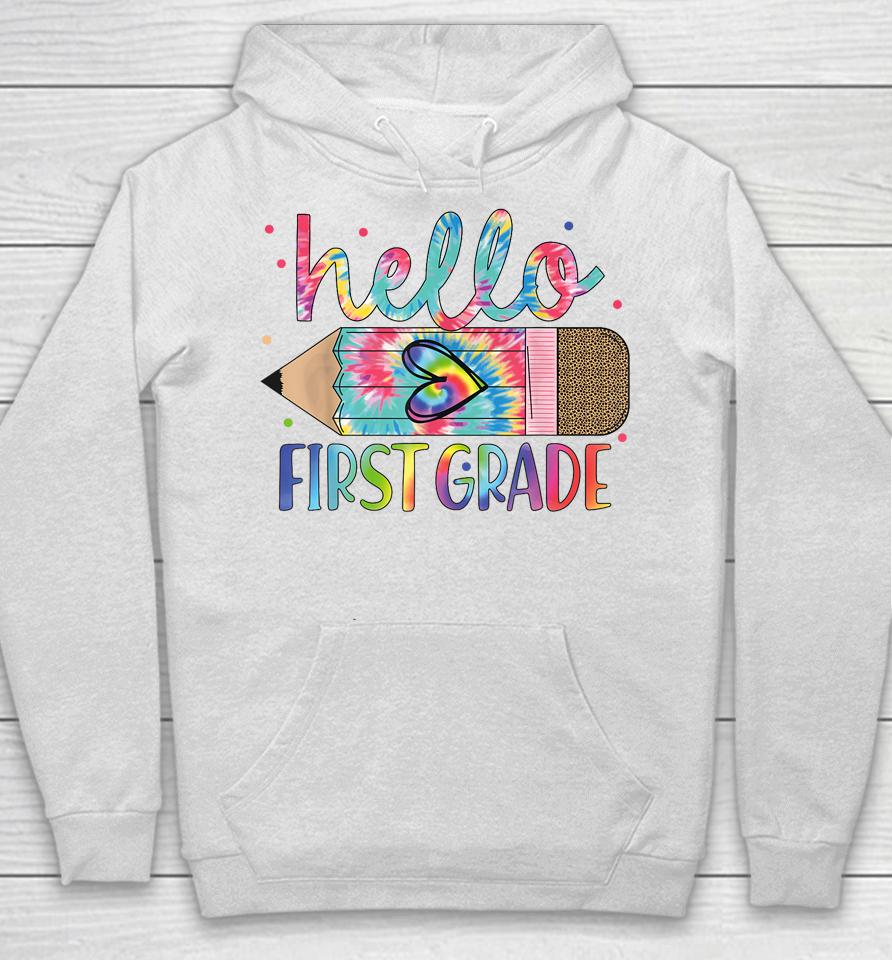 Hello First 1St Grade Back To School Teachers Kids Girls Hoodie
