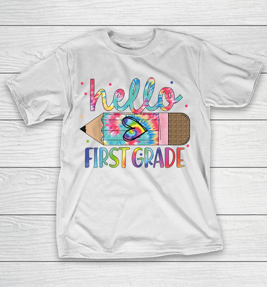 Hello First 1St Grade Back To School Teachers Kids Girls T-Shirt