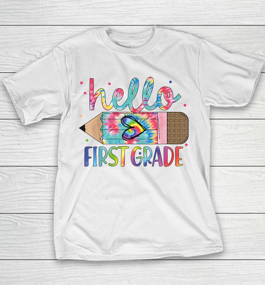Hello First 1St Grade Back To School Teachers Kids Girls Youth T-Shirt