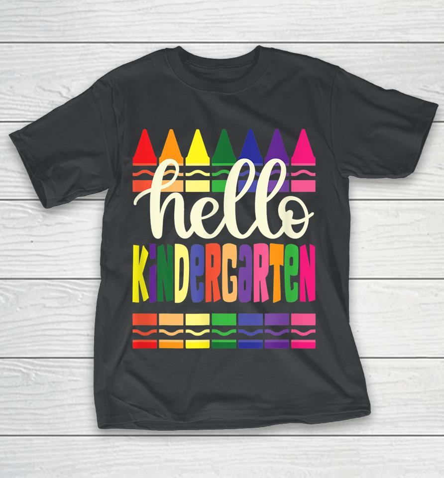 Hello Kindergarten Kids Team Kinder Back To School Teacher T-Shirt