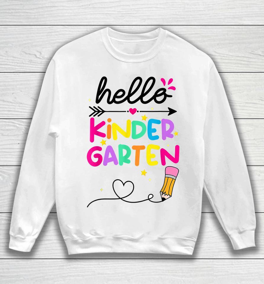 Hello Kindergarten Squad My First Day Of Kindergarten Baby Sweatshirt