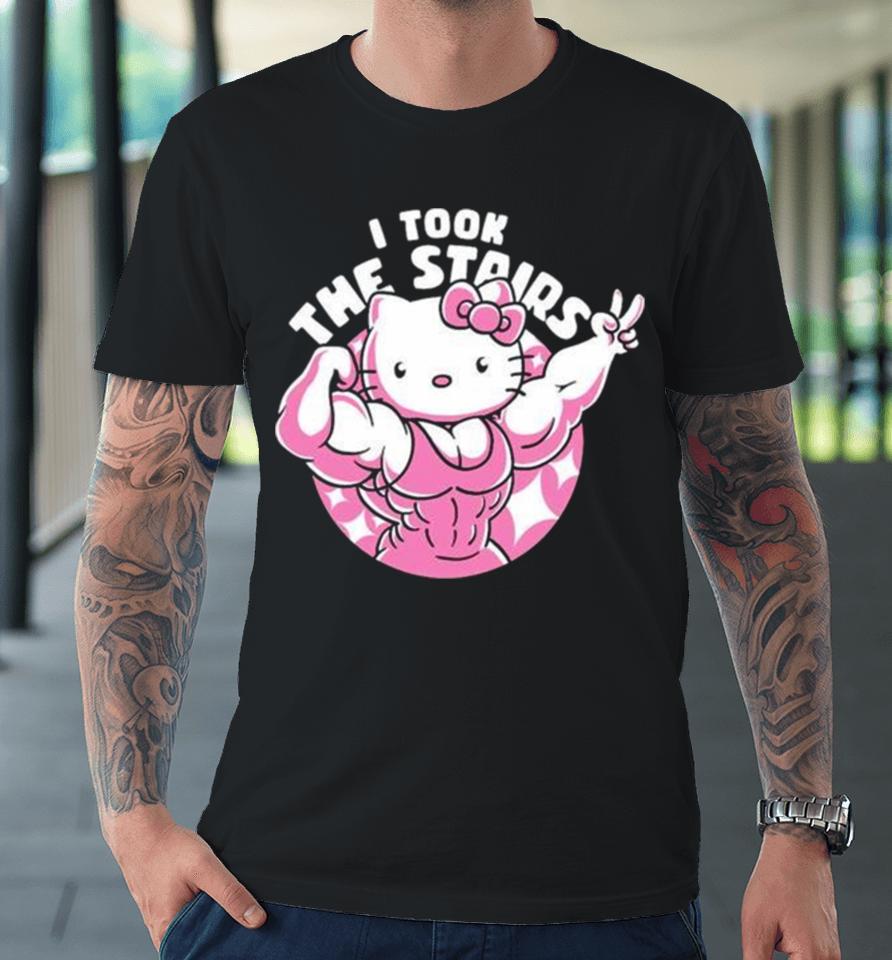 Hello Kitty Muscles I Took The Stairs Premium T-Shirt