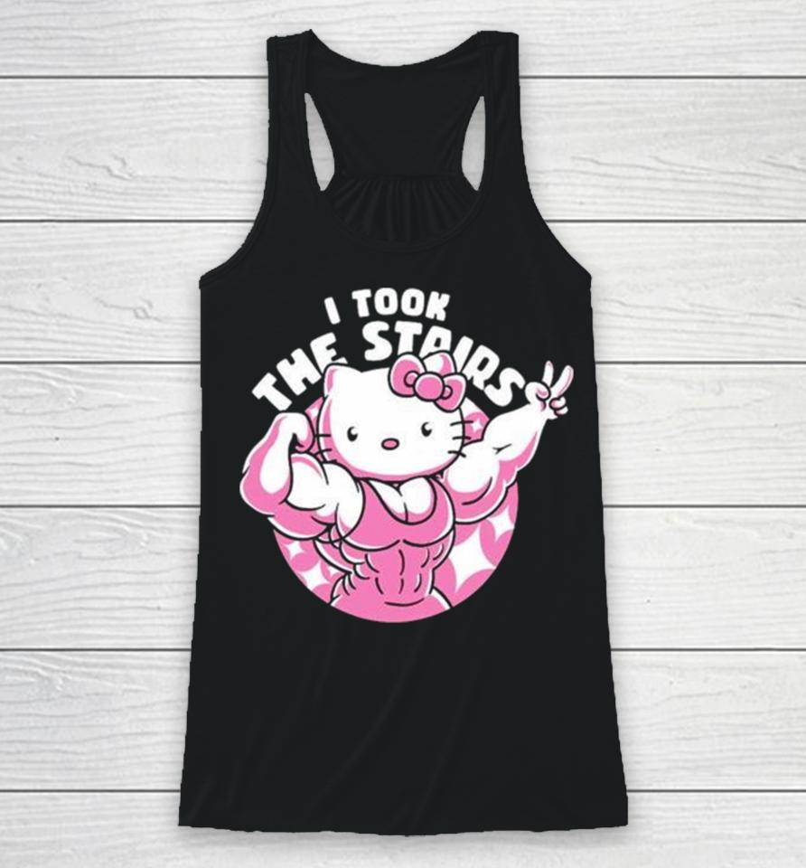 Hello Kitty Muscles I Took The Stairs Racerback Tank
