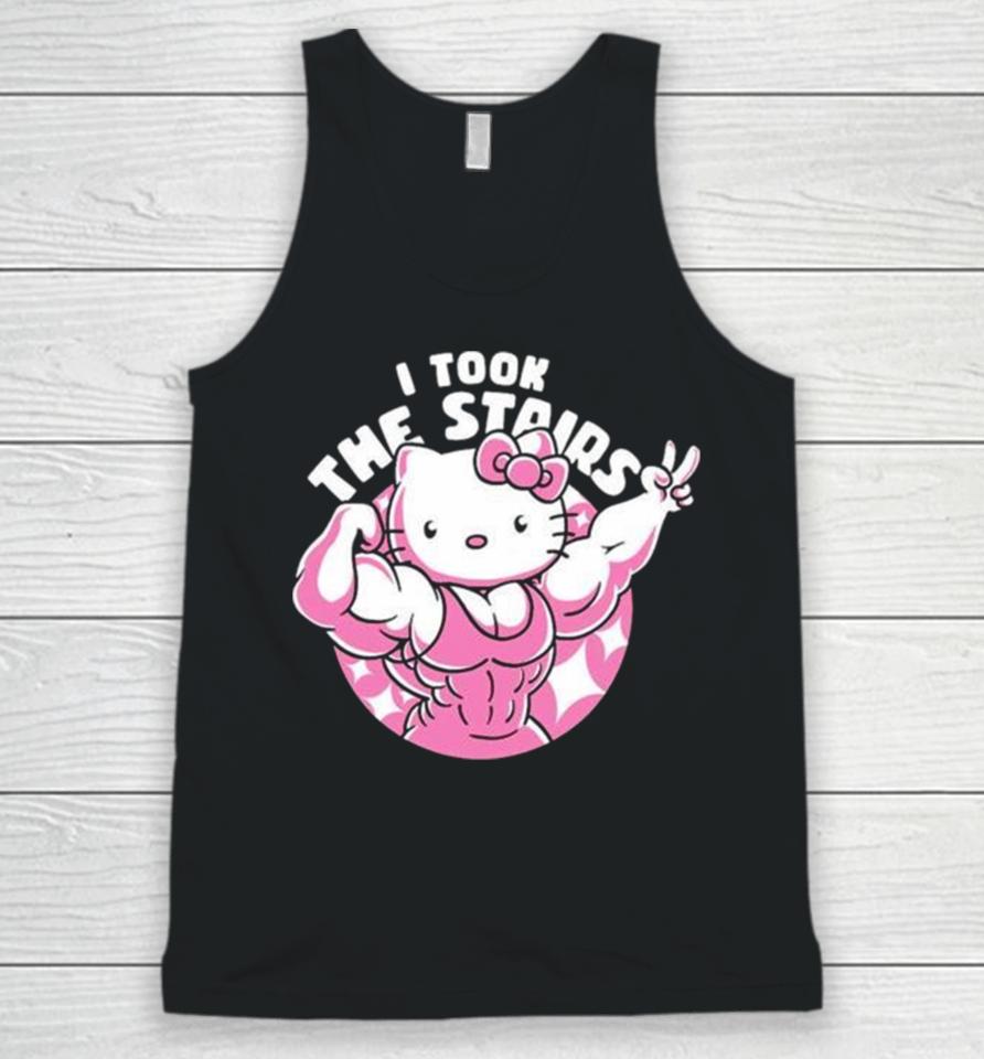 Hello Kitty Muscles I Took The Stairs Unisex Tank Top