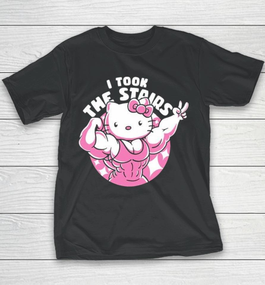 Hello Kitty Muscles I Took The Stairs Youth T-Shirt