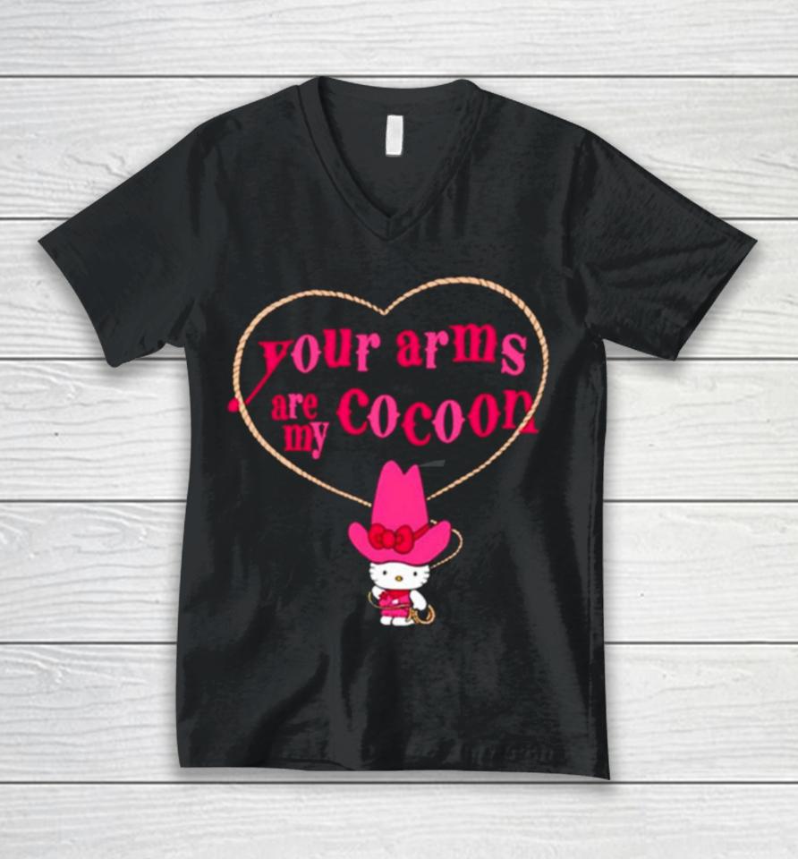 Hello Kitty Your Arms Are My Cocoon Unisex V-Neck T-Shirt