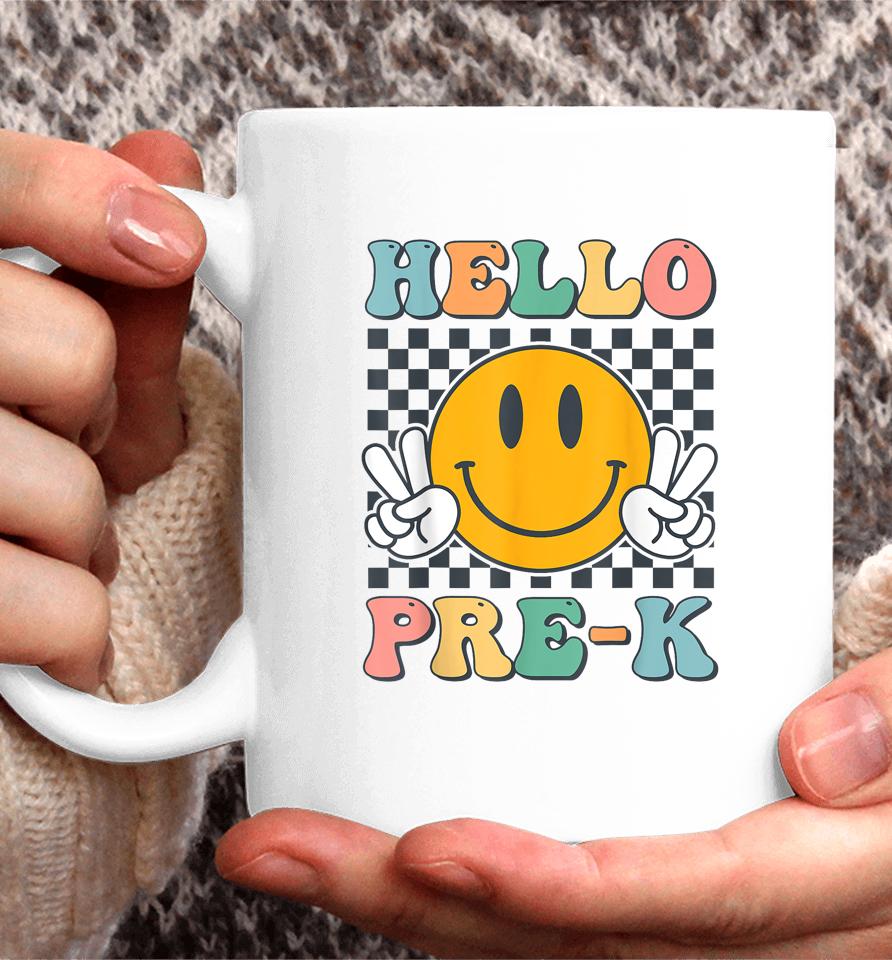 Hello Pre-K Teachers Kids Smile Team Pre K Back To School Coffee Mug