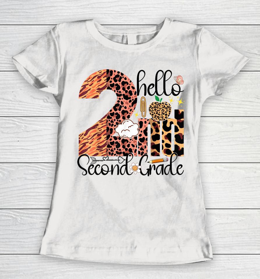 Hello Second Grade 2Nd Grade Back To School Teacher Kid Girl Women T-Shirt