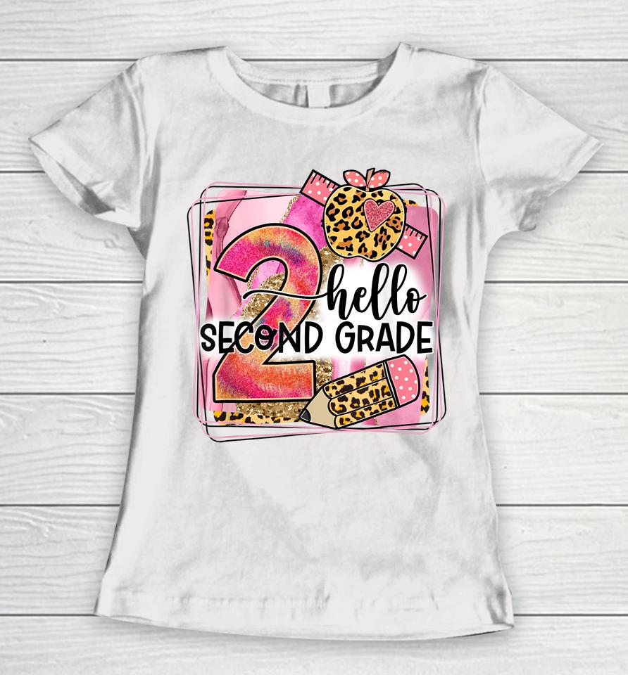 Hello Second Grade Team 2Nd Grade Back To School Teacher Women T-Shirt