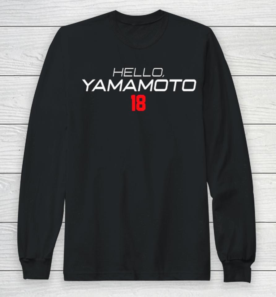 Hello Yamamoto Los Angeles Dodgers Baseball Long Sleeve T-Shirt