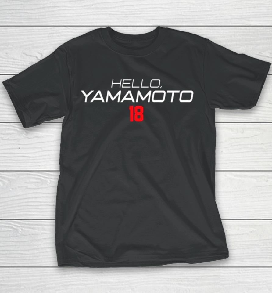 Hello Yamamoto Los Angeles Dodgers Baseball Youth T-Shirt