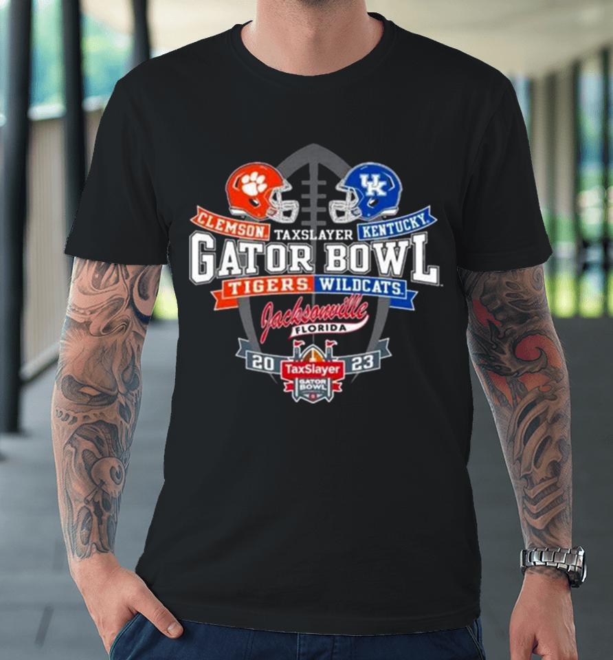 Helmet Clemson Tigers Vs Kentucky Wildcats Taxslayer Gator Bowl Jacksonville 2023 Premium T-Shirt