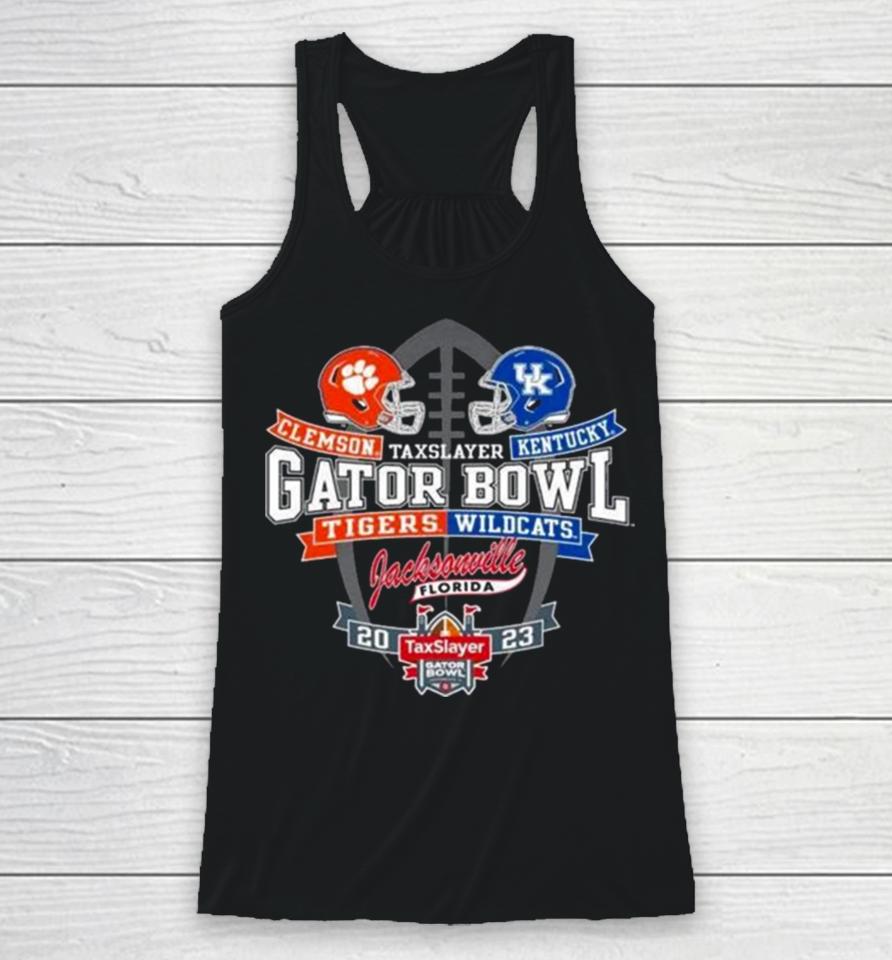 Helmet Clemson Tigers Vs Kentucky Wildcats Taxslayer Gator Bowl Jacksonville 2023 Racerback Tank
