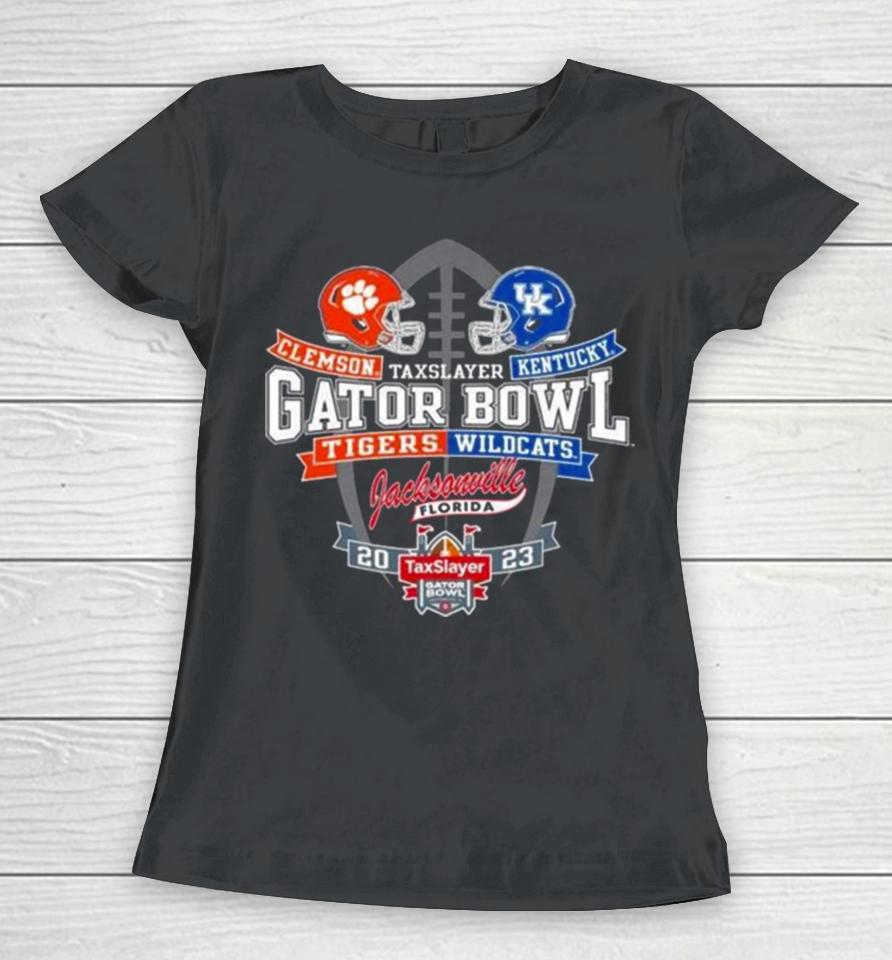 Helmet Clemson Tigers Vs Kentucky Wildcats Taxslayer Gator Bowl Jacksonville 2023 Women T-Shirt