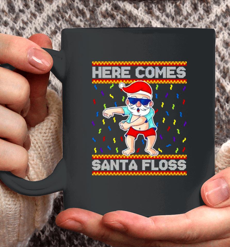 Here Comes Santa Floss Christmas Coffee Mug
