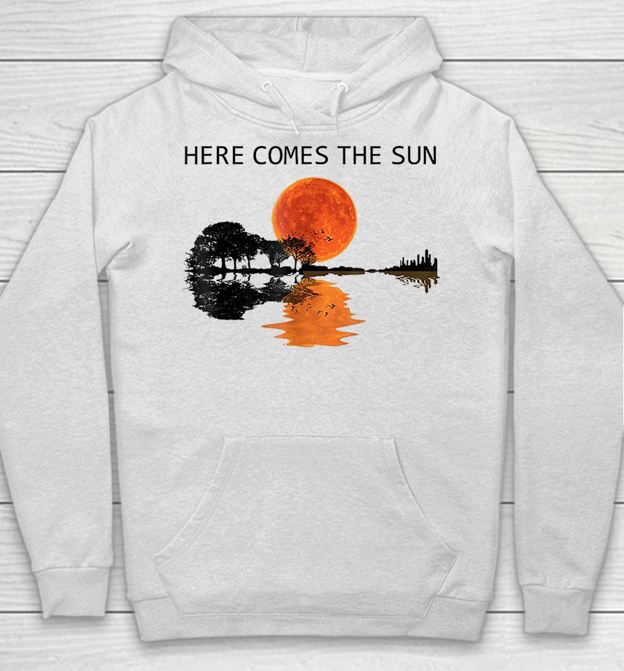 Here Comes The Sun Guitar Shadow Sunset Hoodie