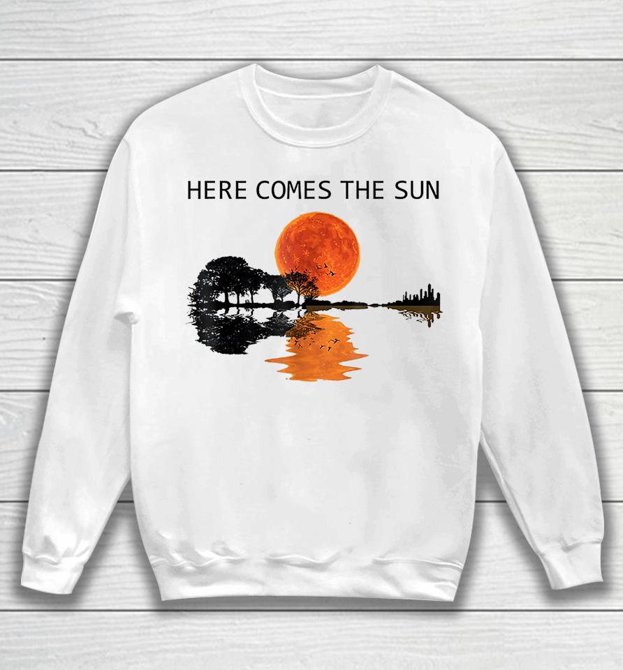 Here Comes The Sun Guitar Shadow Sunset Sweatshirt