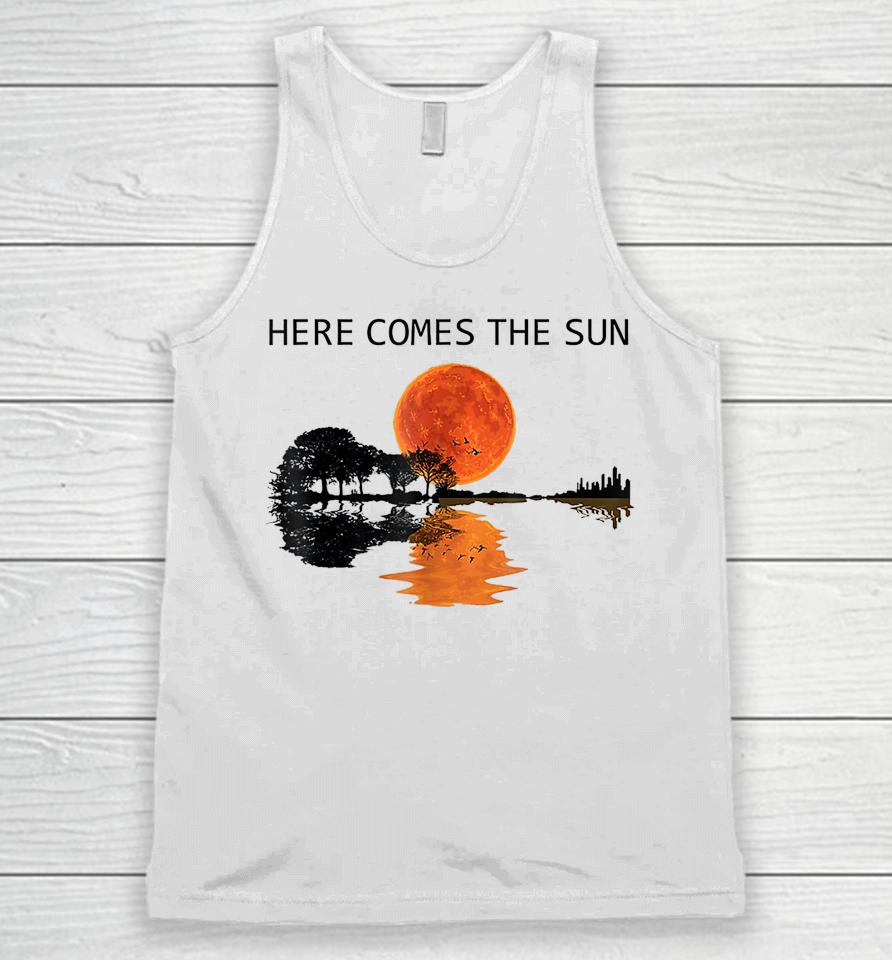 Here Comes The Sun Guitar Shadow Sunset Unisex Tank Top