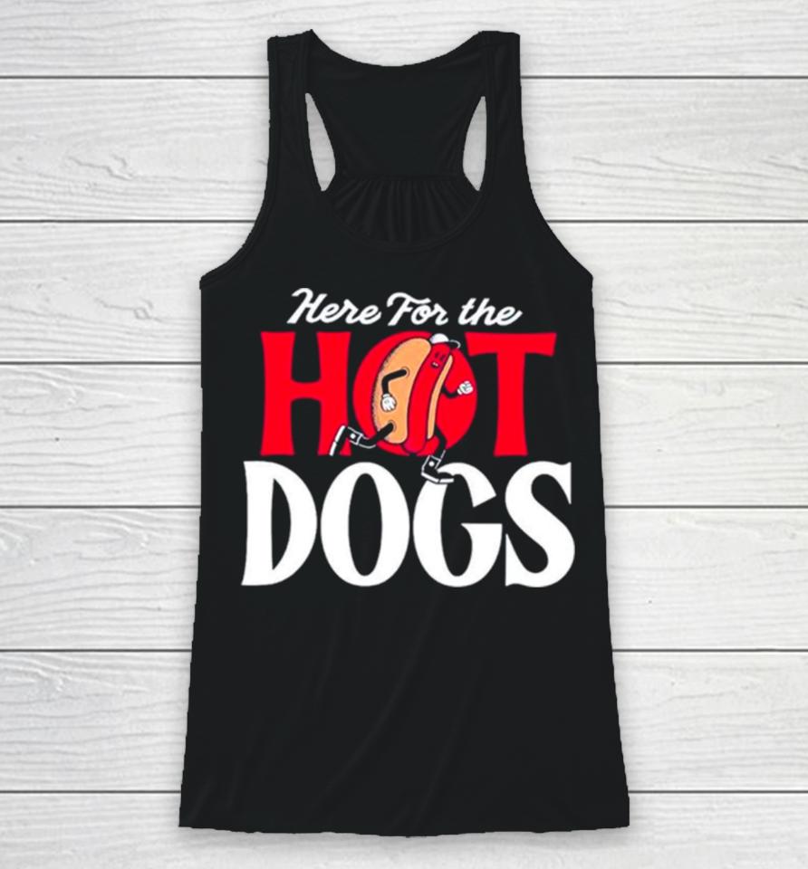 Here For The Hot Dogs Racerback Tank