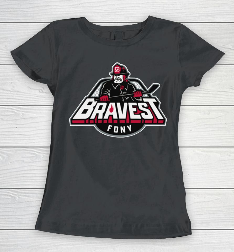 Heroes Hockey Bravest Personalized Women T-Shirt