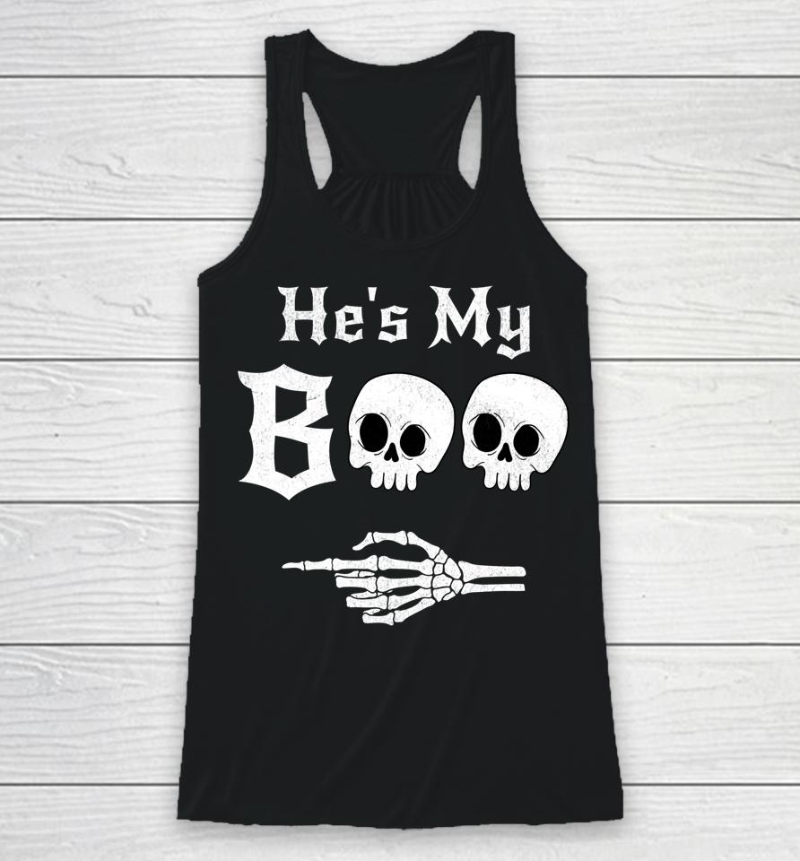 He’s My Boo &Amp; She’s My Boo Halloween Matching Couples Pajama Racerback Tank