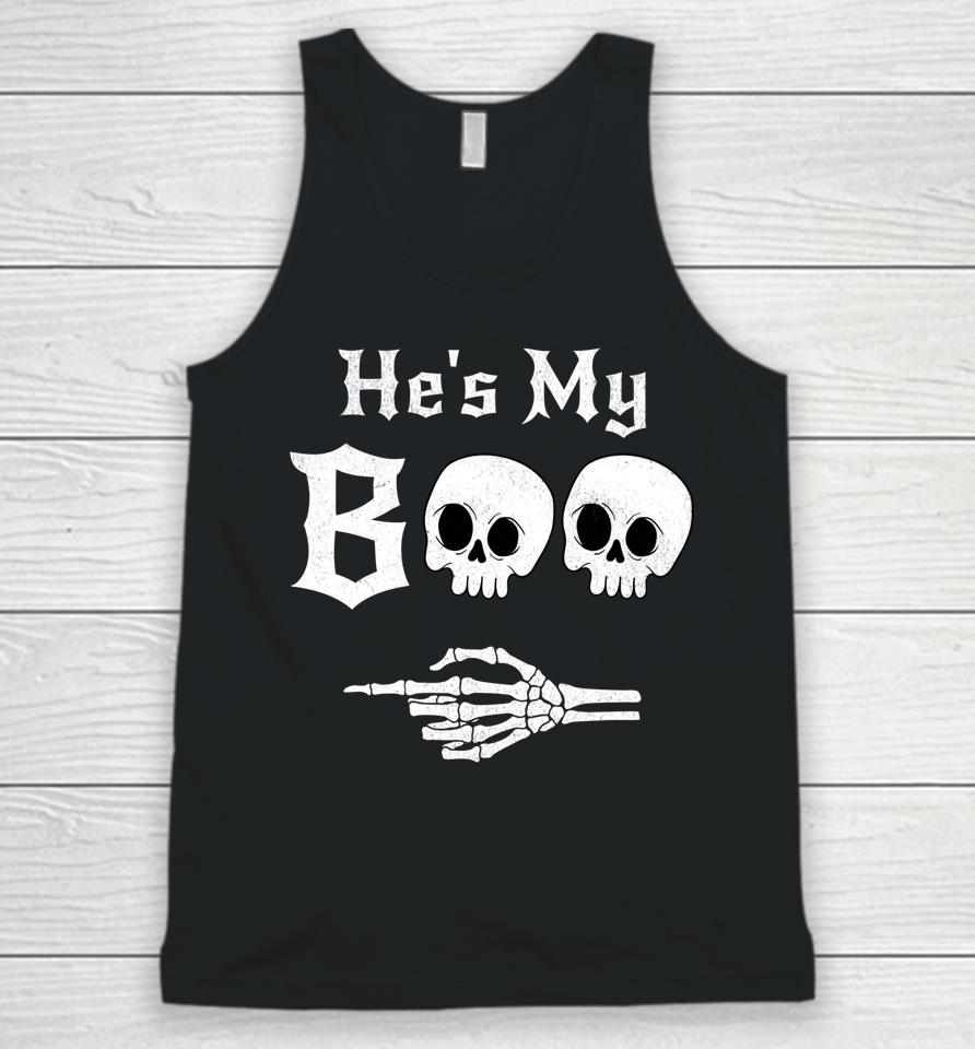 He’s My Boo &Amp; She’s My Boo Halloween Matching Couples Pajama Unisex Tank Top