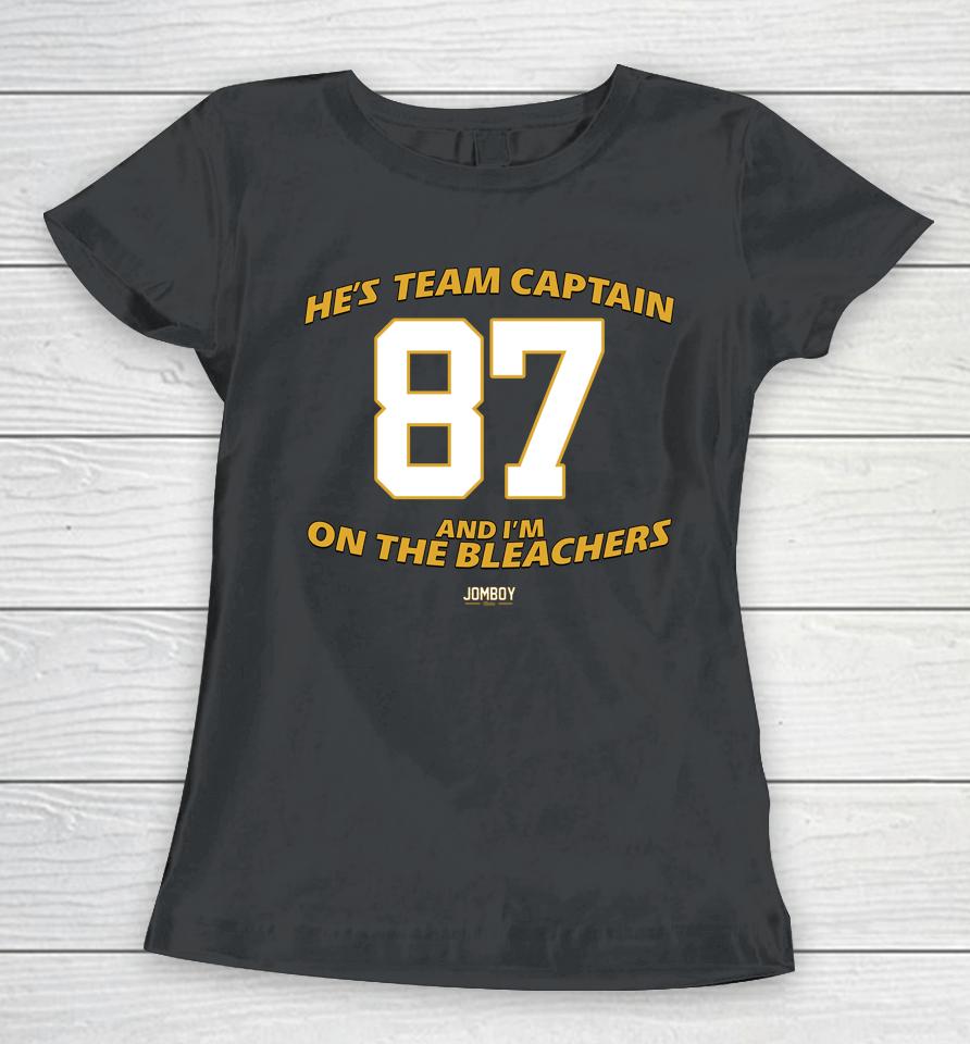 He's Team Captain And I'm On The Bleachers Women T-Shirt
