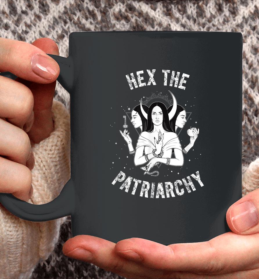 Hex The Patriarchy Hecate Triple Moon Goddess Feminist Coffee Mug