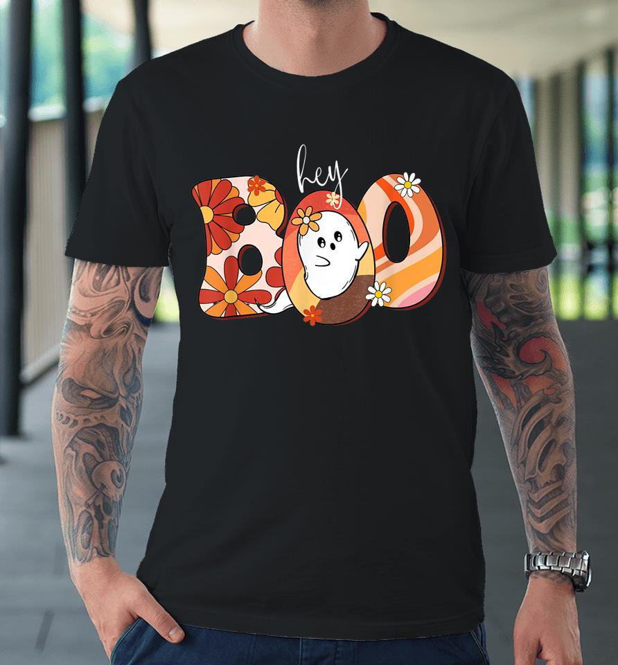 Hey Boo Retro Halloween Ghost Premium T-Shirt