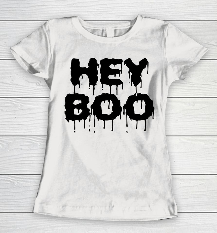 Hey Boo Spooky Funny Halloween Women T-Shirt