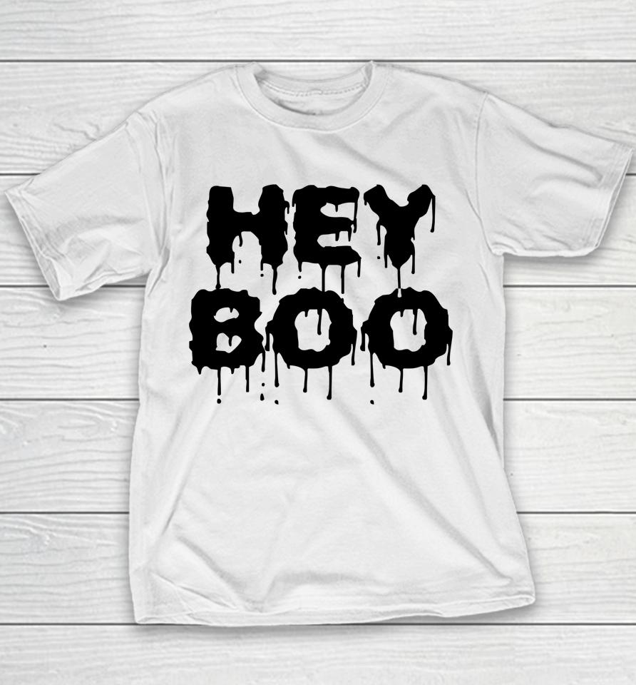 Hey Boo Spooky Funny Halloween Youth T-Shirt