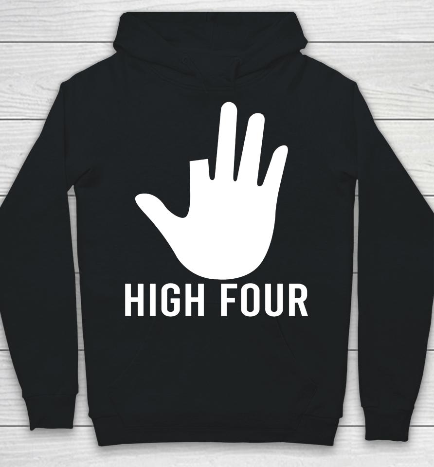 High Four Finger Amputee Funny Hoodie