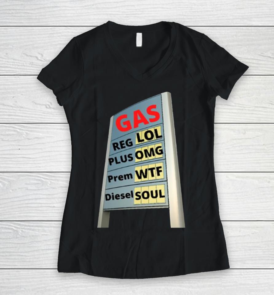 High Gas Prices Inflation Women V-Neck T-Shirt