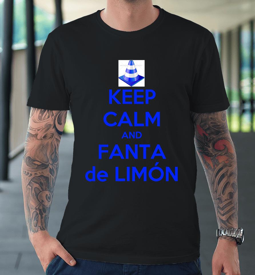 Hilaria Baldwin Wearing Keep Calm And Fanta De Limon Premium T-Shirt
