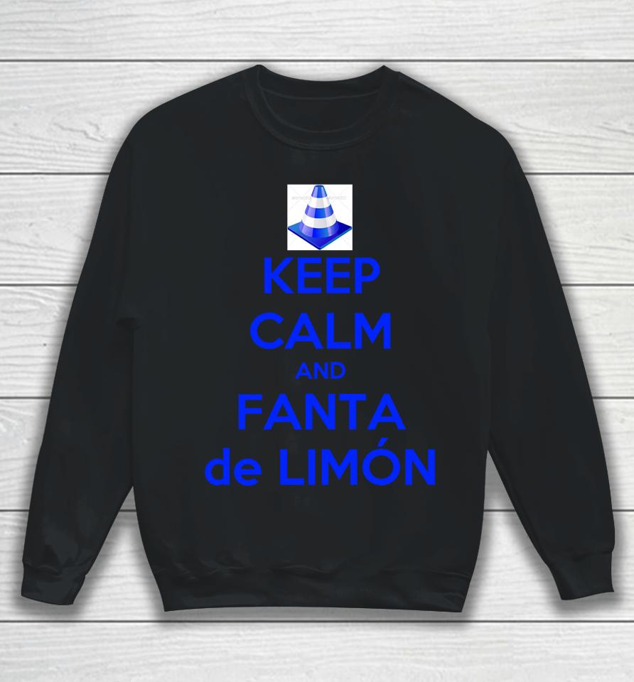 Hilaria Baldwin Wearing Keep Calm And Fanta De Limon Sweatshirt