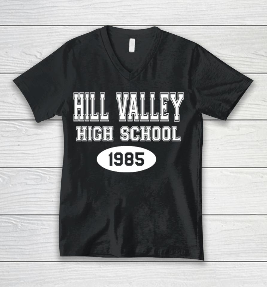 Hill Valley High School 1985 Back To The Future Vintage Unisex V-Neck T-Shirt
