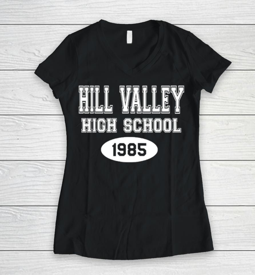 Hill Valley High School 1985 Back To The Future Vintage Women V-Neck T-Shirt