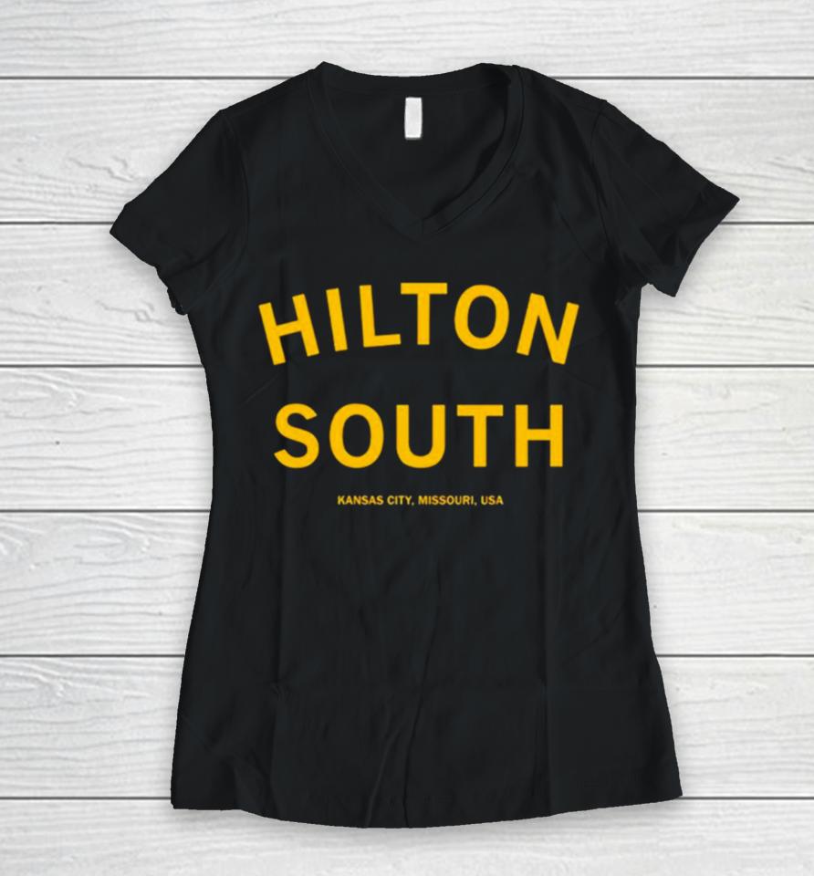 Hilton South Kansas City Missouri Usa Women V-Neck T-Shirt