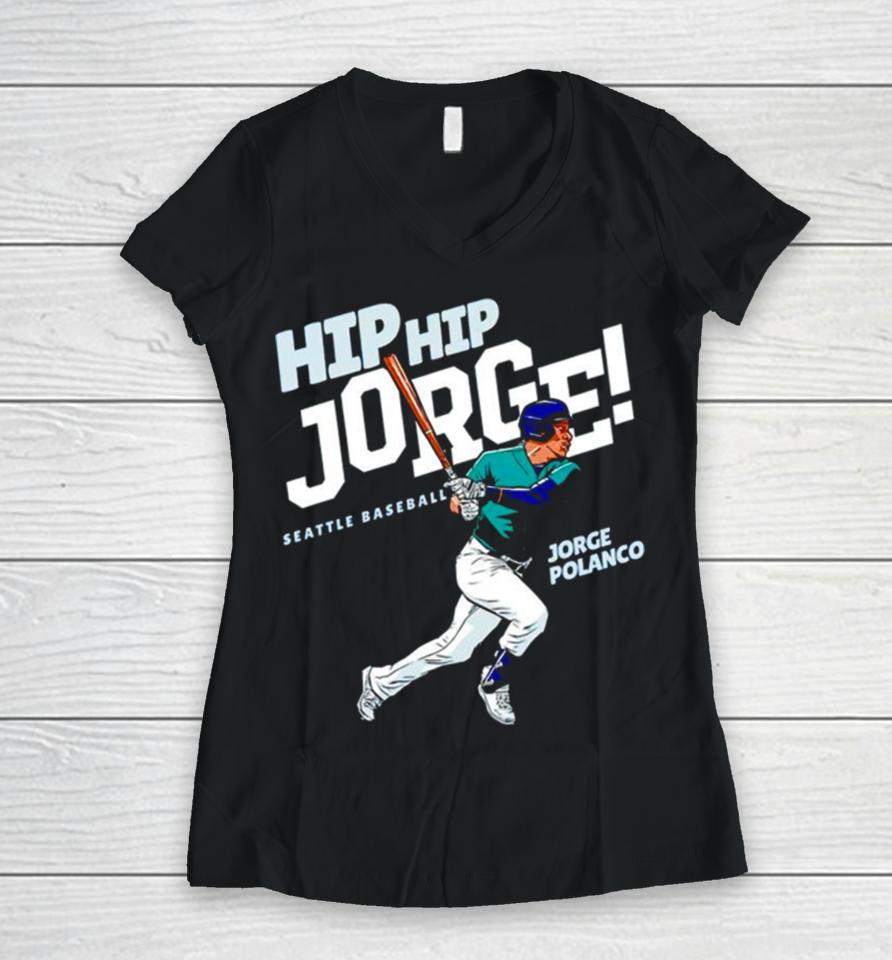 Hip Hip Jorge Jorge Polanco Women V-Neck T-Shirt