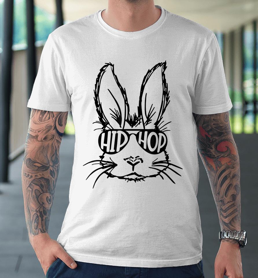 Hip Hop Bunny Face With Sunglasses Easter Premium T-Shirt
