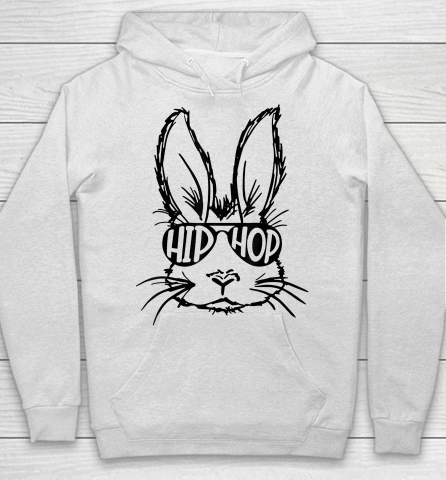 Hip Hop Bunny Face With Sunglasses Easter Hoodie