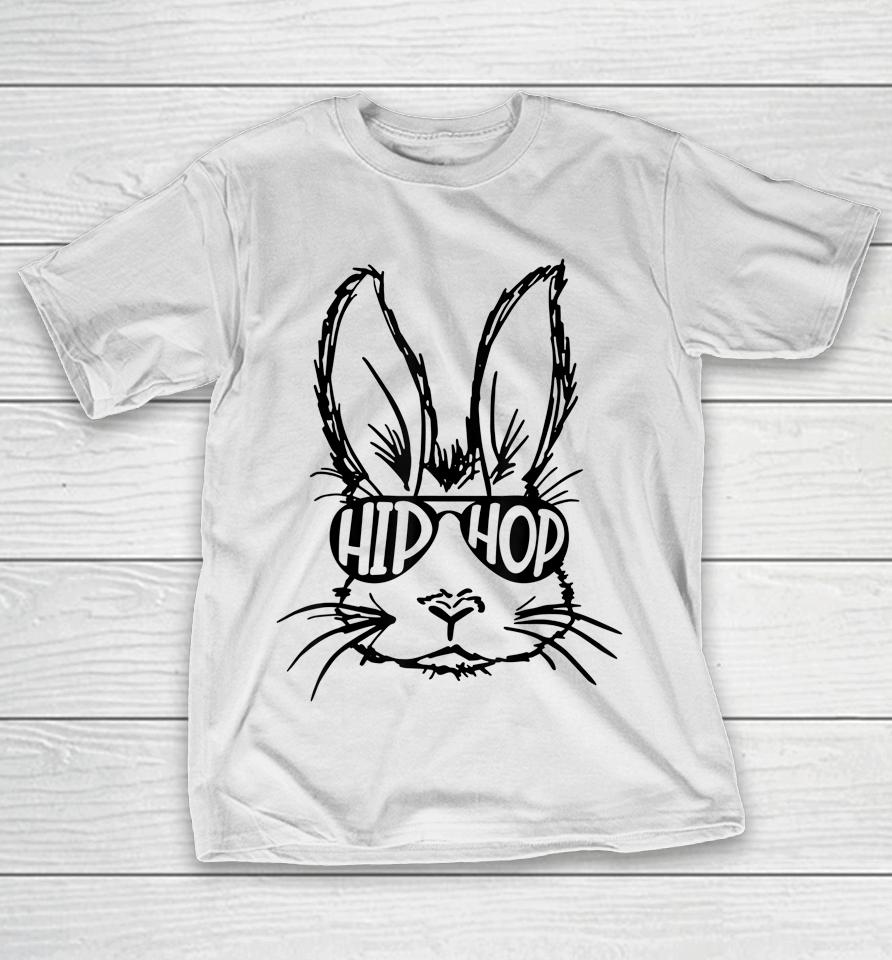 Hip Hop Bunny Face With Sunglasses Easter T-Shirt